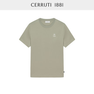 CERRUTI 1881男装春夏季休闲多色纯棉短袖字母T恤男C4770EI091