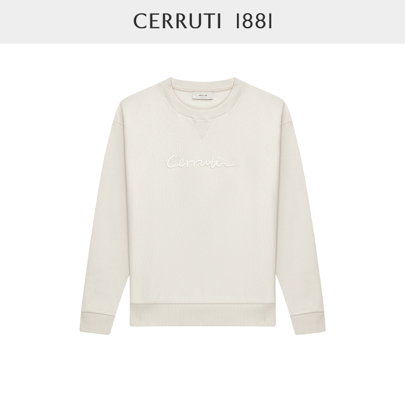 CERRUTI1881长袖休闲字母T恤