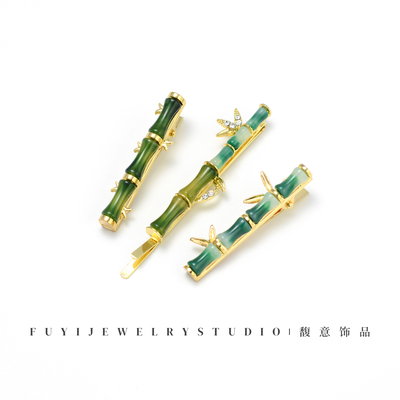 潇湘玉竹节发夹森系小清新边夹