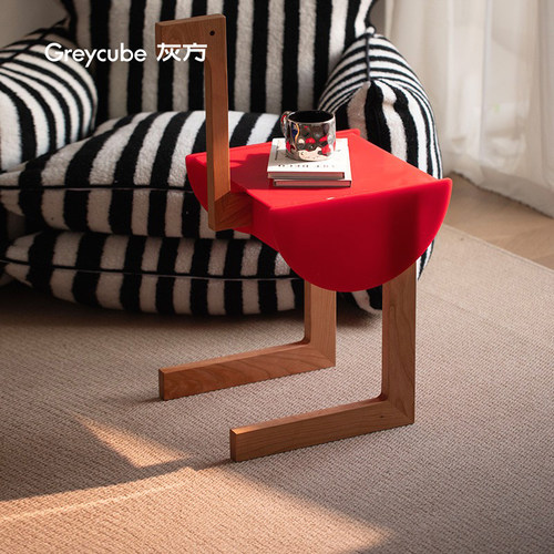 灰方创意田园鸵鸟亚克力边几