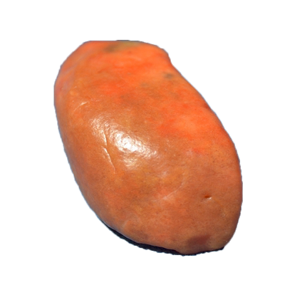 新疆克拉玛依天然金丝玉/红色地表籽料彩玉/鱼缸观赏原石/91.67克