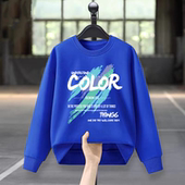 男童秋装 秋季 卫衣2025新款 打底衫 上衣炸街 中大童男孩春秋款 胖童装