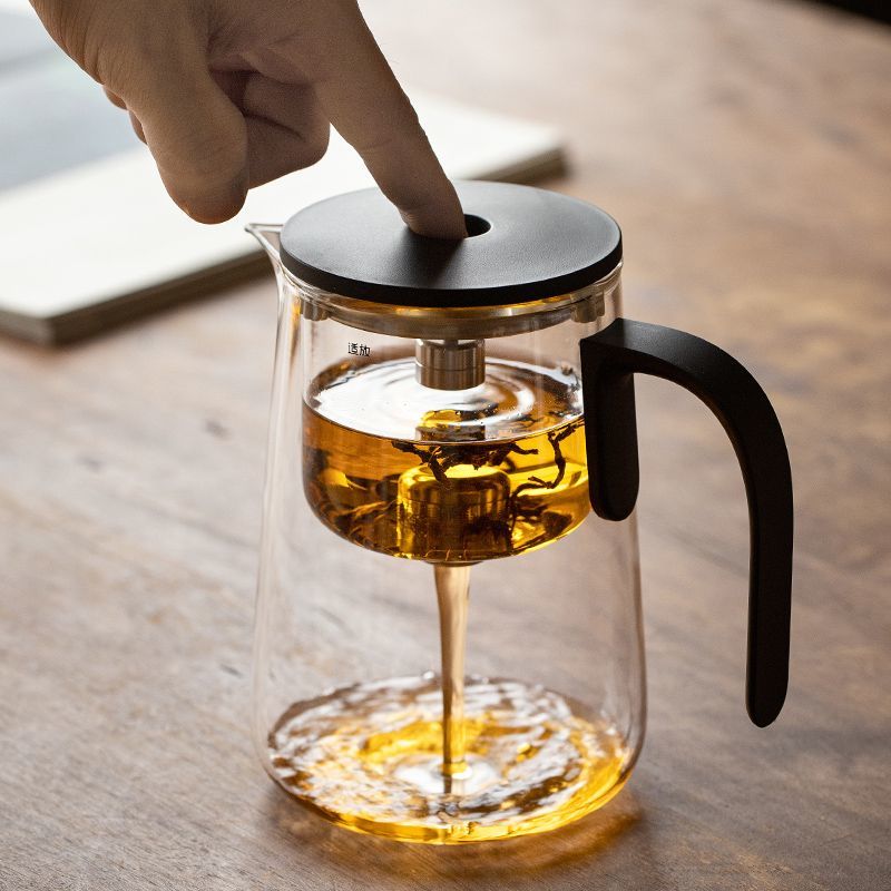 磁吸飘逸杯耐热防烫玻璃泡茶壶