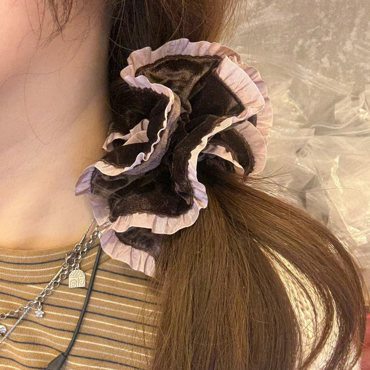 发绳 Trois de LEI东大门代购 丝绒 大肠款12