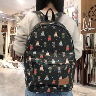 圆形防水双肩女包wing韩国东大门代购时尚卡通图案29*39*15cm