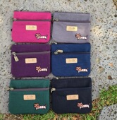 可爱刺绣猫咪图案双拉链款 零钱包wing韩国东大门代购 时尚 小号