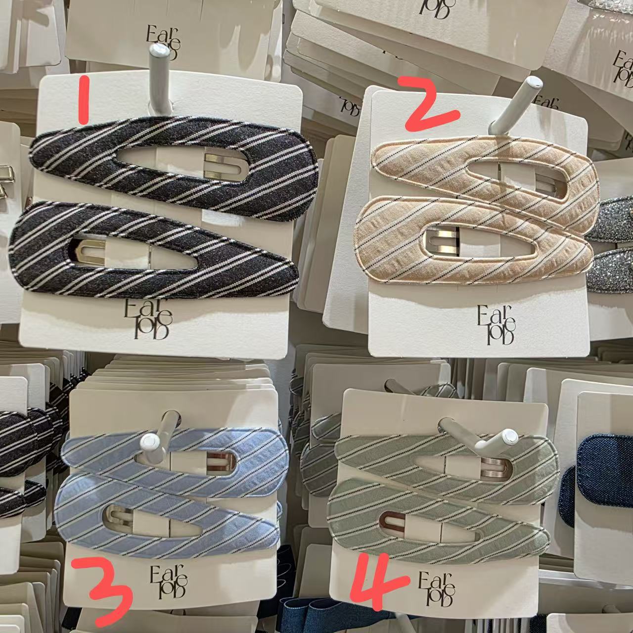 发夹 边夹 earlobe格子款 简约百搭东大门韩国代购6