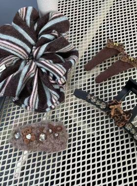 抓夹发夹豹纹款 Trois de LEI东大门代购黑色发夹11