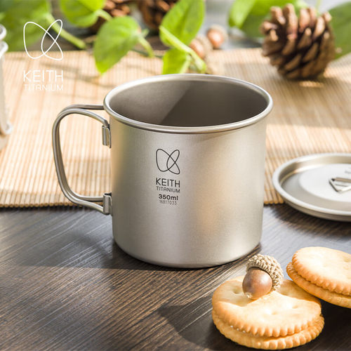 铠斯纯钛折叠便携户外露营水杯