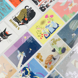 日本表现社23年秋季日下明 黑猫意匠烫金明信片