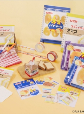 【15%off】日本funbox富士面包便签线圈本贴纸笔袋吊坠圆珠笔