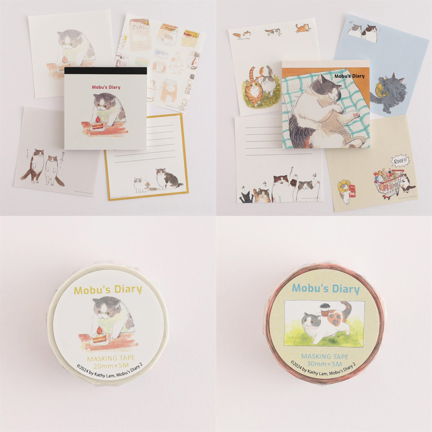 日本green flash三花猫第二弹mobu猫猫手帐素材和纸胶带便签