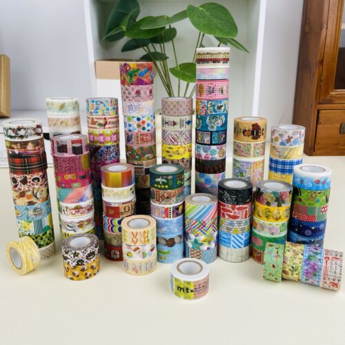 日本mt复刻胶带二弹波光粼粼 大阪玫瑰手帐素材胶带无圆标15mm*5m