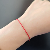 细款 手链 1mm蜡线简约气质本命年红绳脚绳学生饰品情侣可串珠