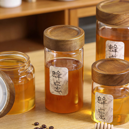 蜂蜜专用高硼硅玻璃食品级密封罐