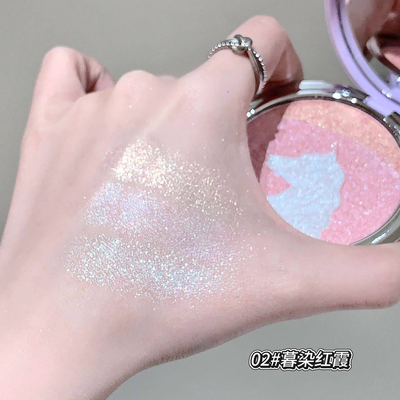 三色高光kakashow银河踏金高光粉自然立体提亮面部珠光爆闪高光盘