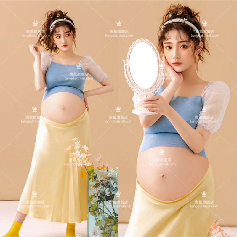 影楼孕妇写真主题服装小清新大肚妈咪照私房孕妇装拍照摄影服饰