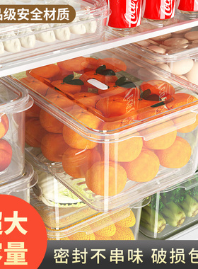 冰箱收纳盒食品级鸡蛋饺子盒透明冷冻密封保鲜盒厨房整理分装盒