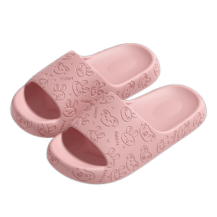 凉拖鞋女夏季浴室防滑洗澡情侣休闲软底印花小兔室内家居情侣拖鞋