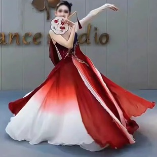 忆红妆舞蹈服女子艺考剧目服装古典舞独舞演古典舞演出服扇子舞蹈