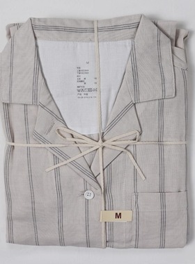 双层纱布睡衣家居服套装男女款纯棉全棉长袖长裤春秋冬季