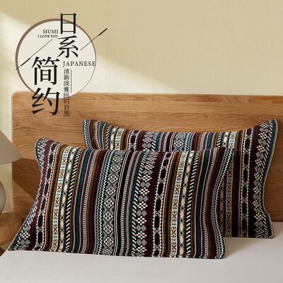 A类纯棉纱布枕巾加厚全棉枕头巾柔软透气家用高档