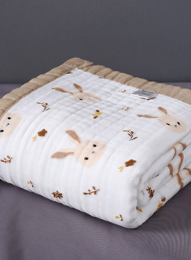 A类婴儿浴巾纯棉六层纱布洗澡巾新生儿宝宝包被盖毯柔软吸水透气