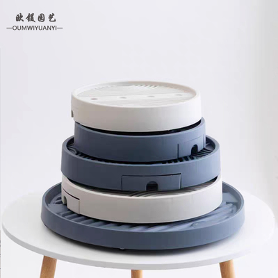 花盆托盘带隐形滚轮接水底座