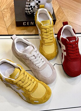 夏季新款头层牛皮休闲鞋女35-43码镂空透气软底软面真皮阿甘鞋女