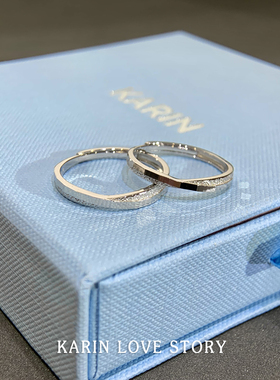 KARIN卡琳 记忆闪帧对戒情侣款纯银999足银戒指原创轻奢小众设计