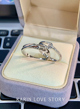 KARIN卡琳鲁伯特之泪对戒情侣款纯银999足银戒指原创轻奢小众设计