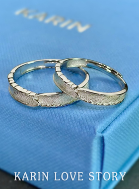 KARIN卡琳 比翼双飞对戒情侣款纯银999足银戒指原创轻奢小众设计
