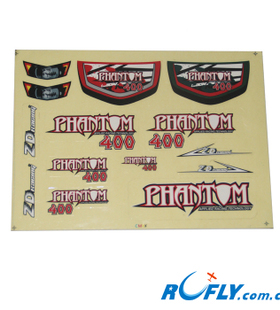 ZD遥控摩托车(电动陀螺仪街车版)9301全套贴纸（红色）9553配件