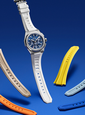 ZENITH真力时DEFY巅峰系列表带瑞士官方橡胶表带男女