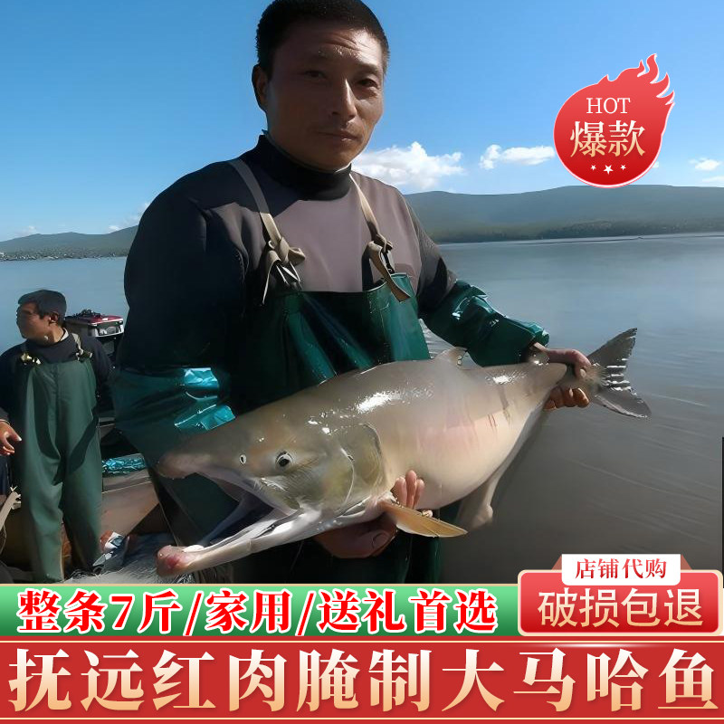 黑龙江特产大马哈鱼抚远洄游红肉大马哈鱼木桶腌制马哈鱼内衣咸鱼