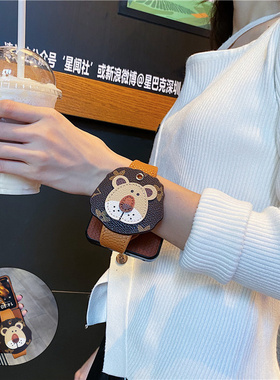 狮子头手腕带适用oppofindn3/n2flip手机壳折叠屏华为p50pocket卡通s防摔purax三星zflip5/76荣耀magicvflip2