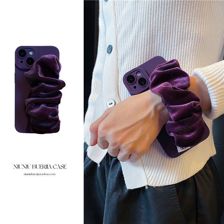 腕带天鹅绒适用苹果17手机壳高级