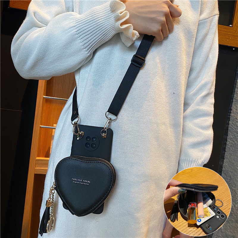 斜挎钱包防摔华为mate70手机壳