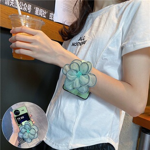 花朵腕带适用华为purax手机壳阔折叠屏pocket2适用小米MIXflip2新款适用三星ZFlip7/46适用oppofindn2/n3flip