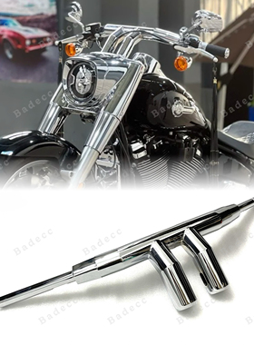 Badecc原创定制哈雷改装2英寸T型车把肥仔肥霸T型高把