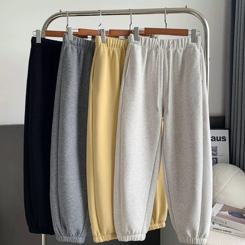 加绒加厚百搭高腰长裤休闲裤