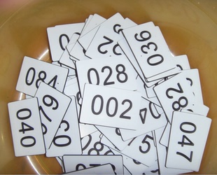 防水号码 牌数字牌编号牌定做ABS双色板雕刻序号存车牌门号排队号