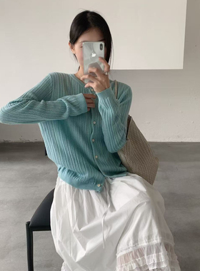 ULOUR/U粒-26年早春上新韩剧女主同款小衫叠穿可外穿针织开衫E803