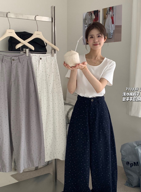 想象SAILORMOON -26年早春碎花气球裤韩系休闲裤71133