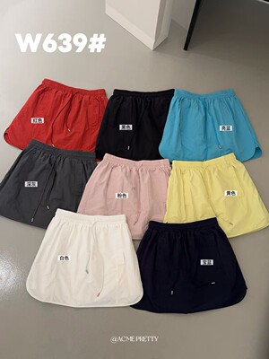 ACME PRETTY韩版夏季抽绳松紧腰百搭休闲运动短裙女包臀半身裙639