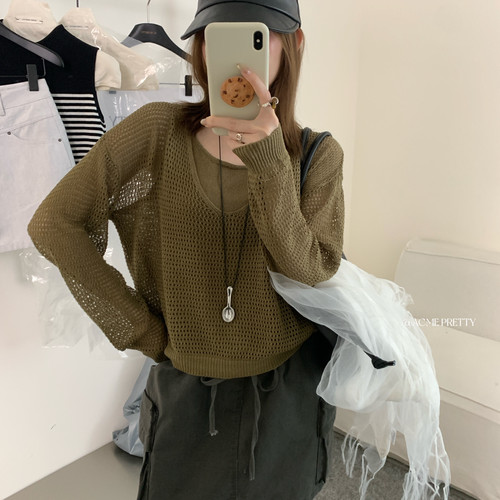 ACME PRETTY-秋上新档口销量王假两件针织针织衫A8781#