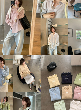 IMISS-大爆款高品质天丝麻翻领衬衫(麻料有麻结麻点为正常)R2208