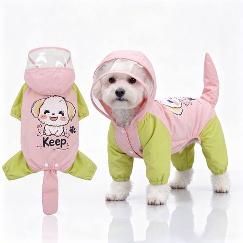 狗狗雨衣宠物衣服防水防脏四腿小型犬雨天专用雪纳瑞西高地比熊
