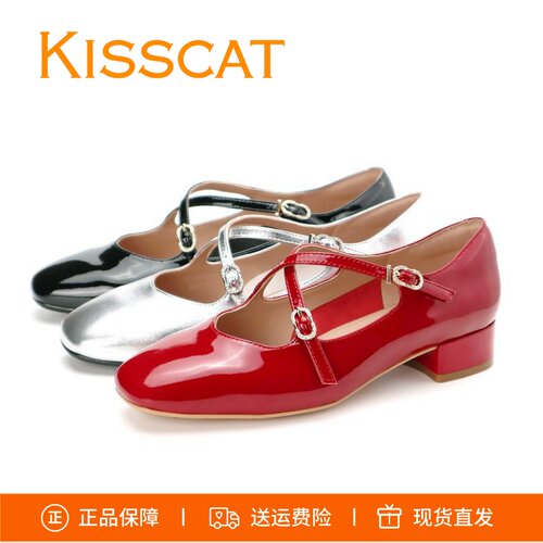 接吻猫低跟玛丽珍鞋KA65124-13