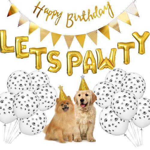 LETSPAWTY狗脚印狗狗party气球